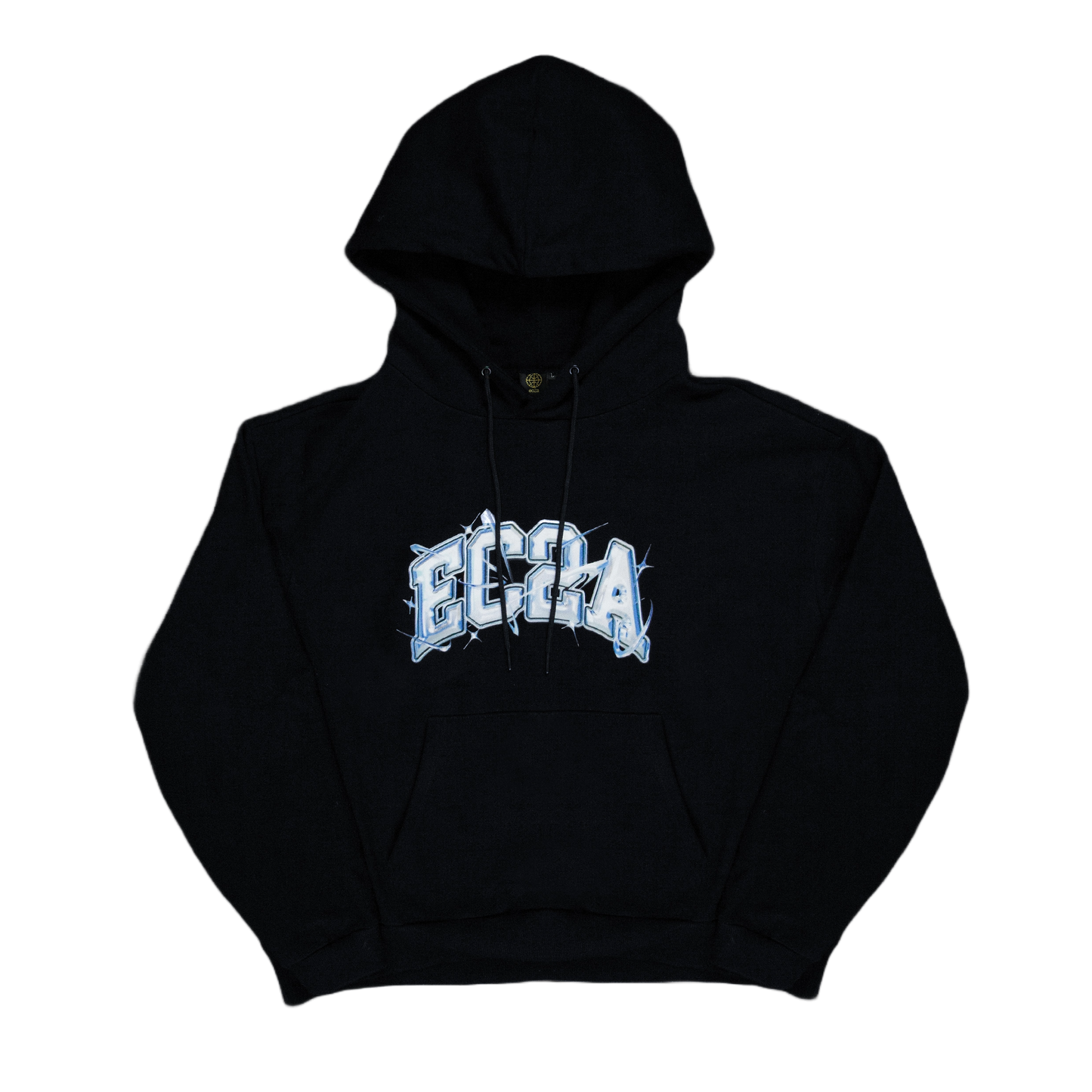 Hybrid Spell Out Hoodie - Black